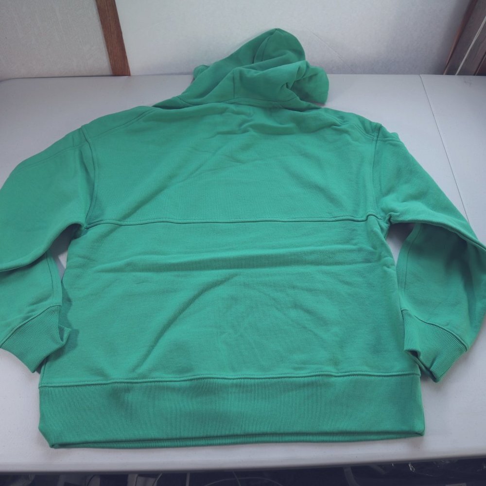 NEW EVERLANE The Track Organic Cotton Hoodie Bright Kelly Green Oversized  S - Picture 7 of 9